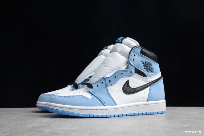 555088-134 Black University High 1 White Jordan Blue AIR Retro 0909